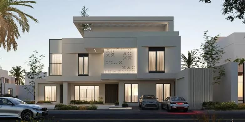 واجهة فيلا حديثة مناسبة كمرجع لتصميم فلل بالدمام
