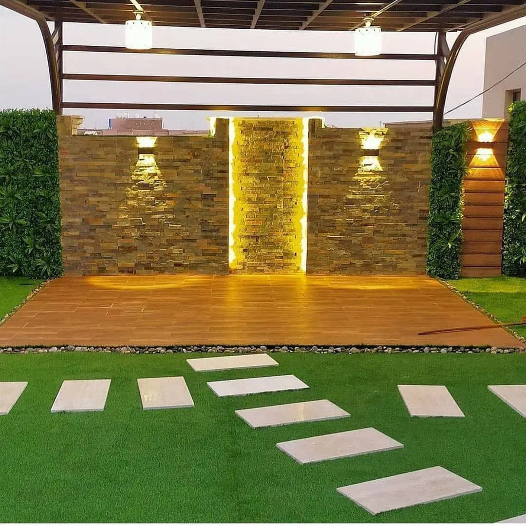 تصميم حدائق التنسيق بشكل أساسي على منطقة الجلوس